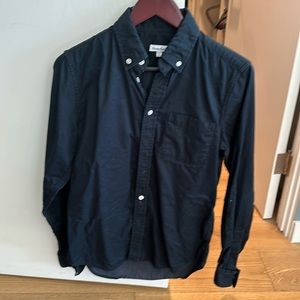 Steven Alan Oxford slim fit Black button down